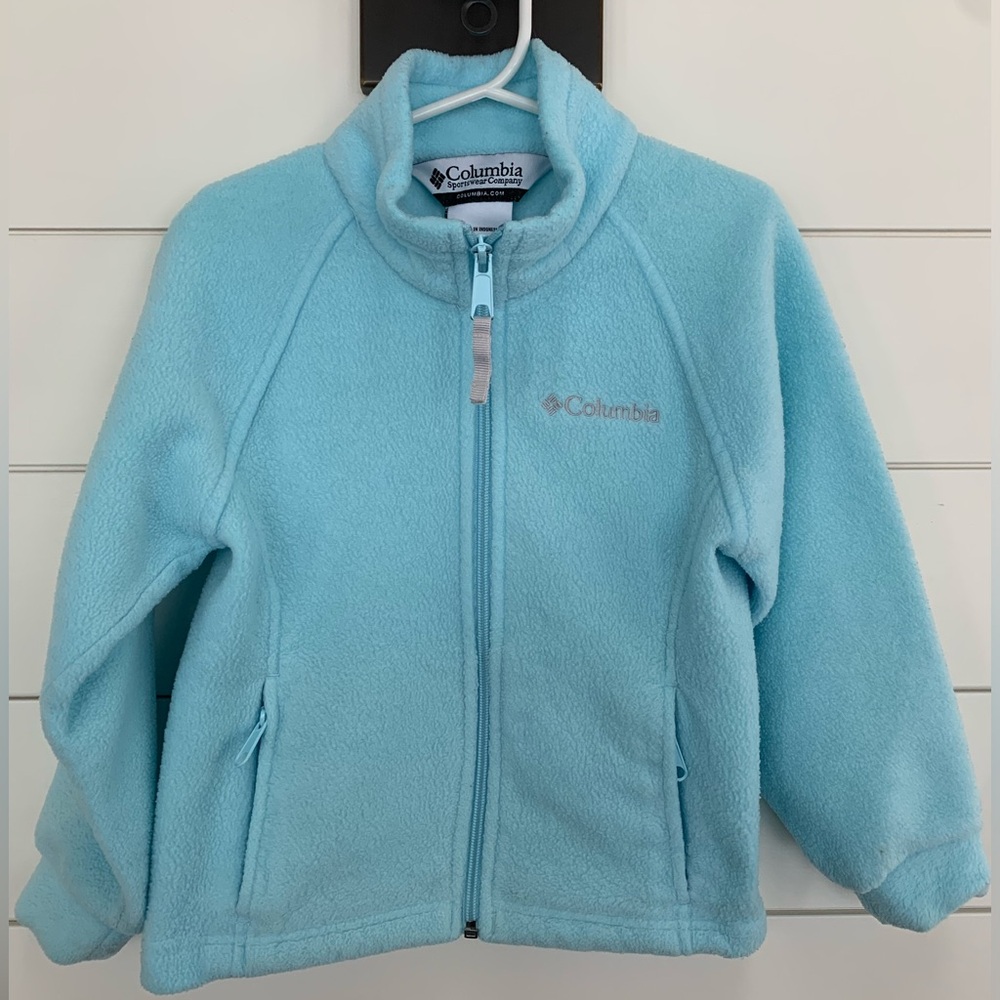 Columbia Zip-up Fleece Jacket Little Girls Size 4/5